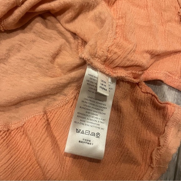 Free People Low Back Orange Flowy Oversized Tank - Picture 4 of 7